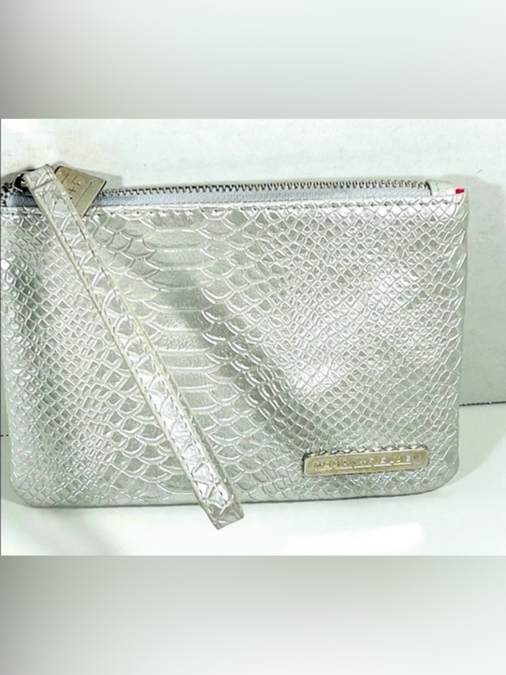 Rodan and Fields Wristlet Silver and Pink Cosmetic Bag